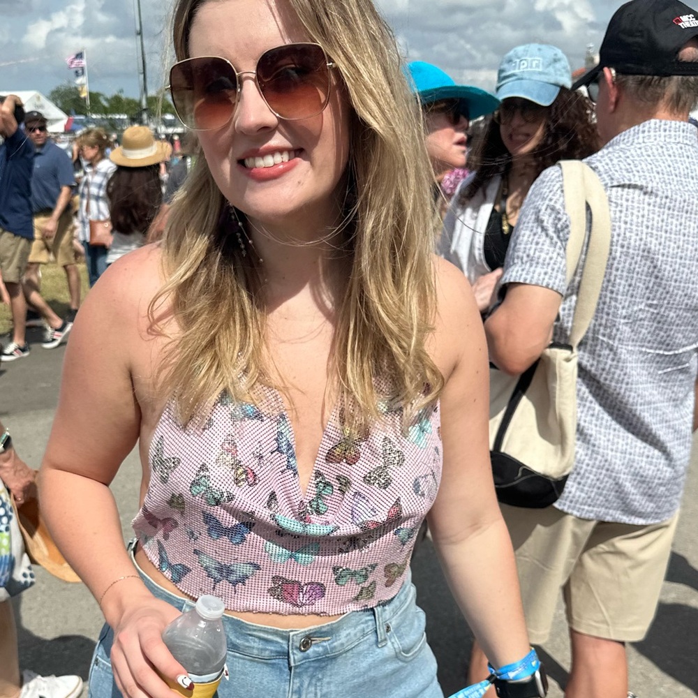 Butterfly Coowl neck top